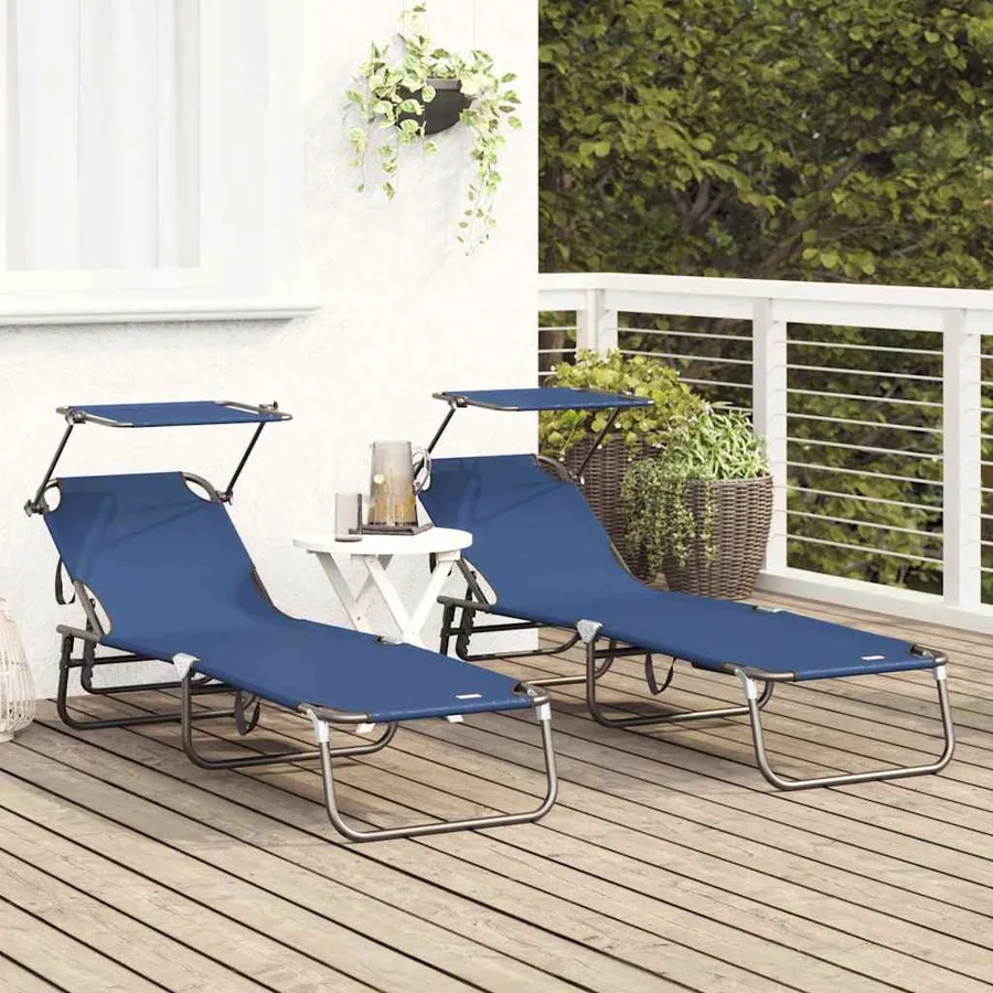 Chaise longue pliante Noir 190 x 57 x 81 cm oxford - 102