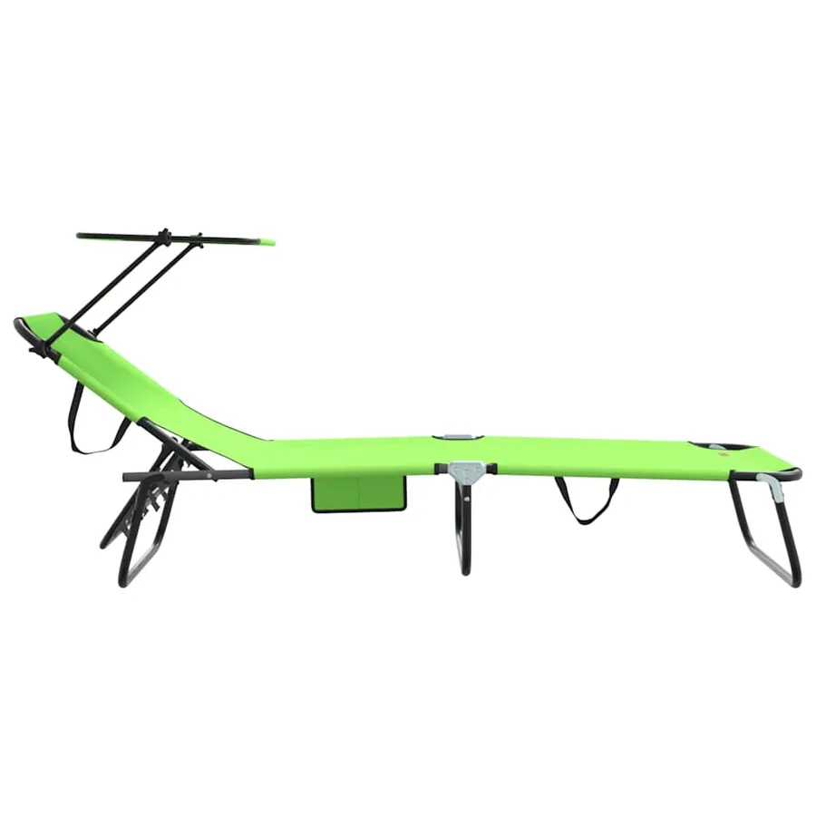 Chaise longue pliante Noir 190 x 57 x 81 cm oxford - 55