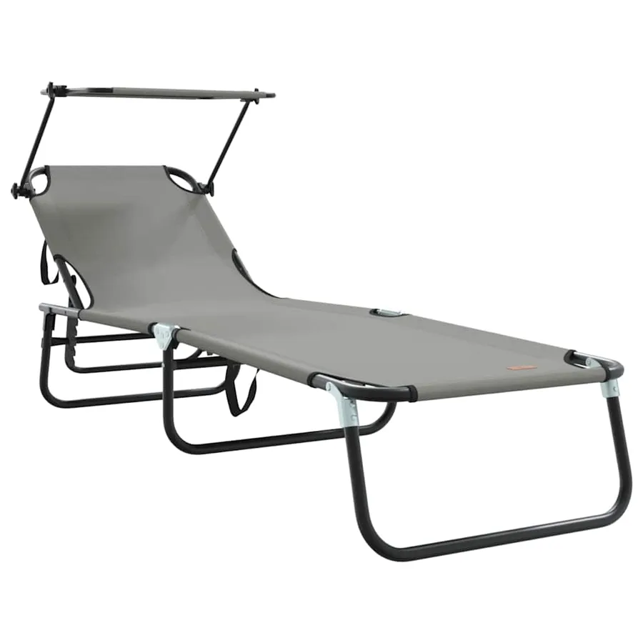 Chaise longue pliante Noir 190 x 57 x 81 cm oxford - 76