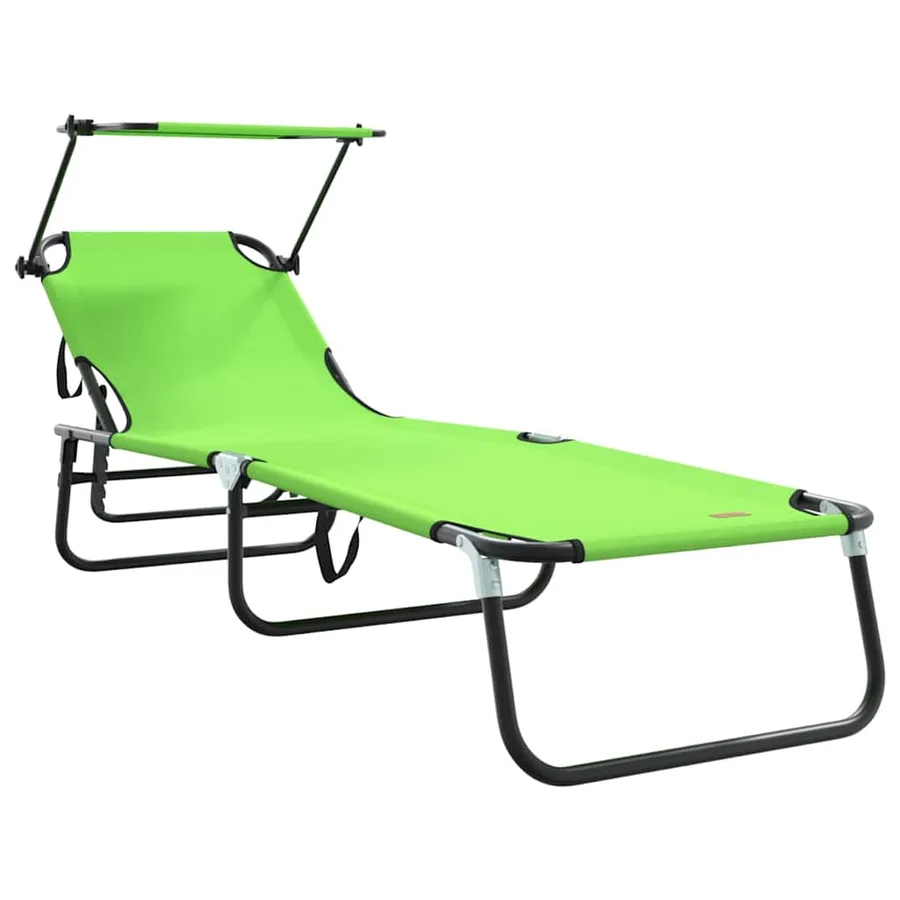 Chaise longue pliante Noir 190 x 57 x 81 cm oxford - 90
