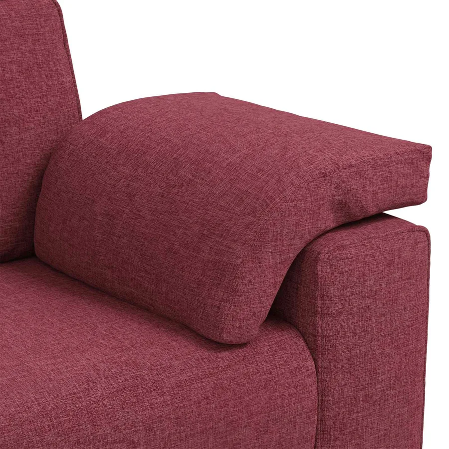 Sofa 3 places Bordeaux 220 cm tissu - 7