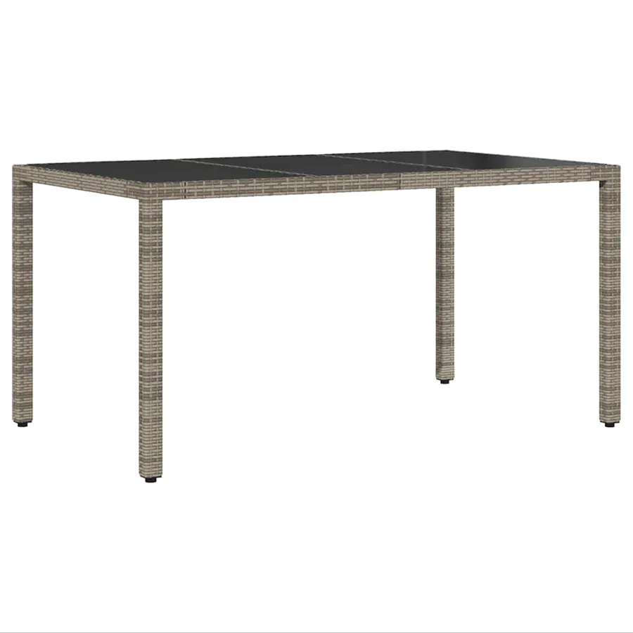 Ensemble de salle à manger pour jardin 7 pcs Gris polyrotin - 5