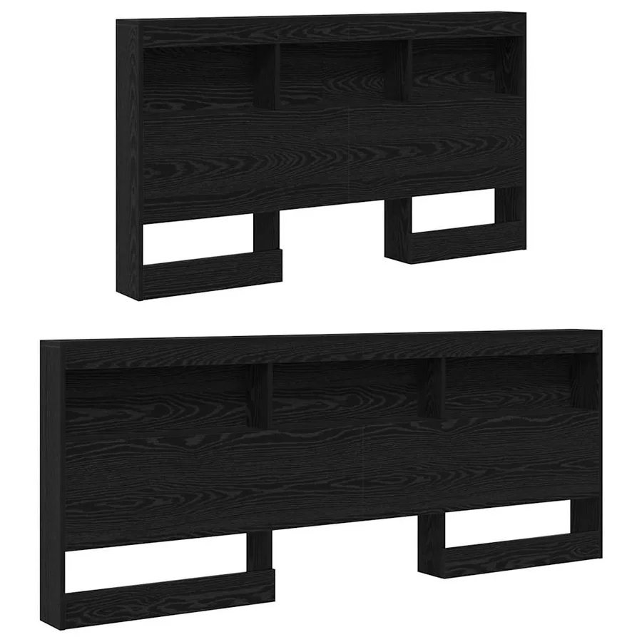 Tête de lit de rangement Chêne noir 140 cm Bois d'ingénierie - 5
