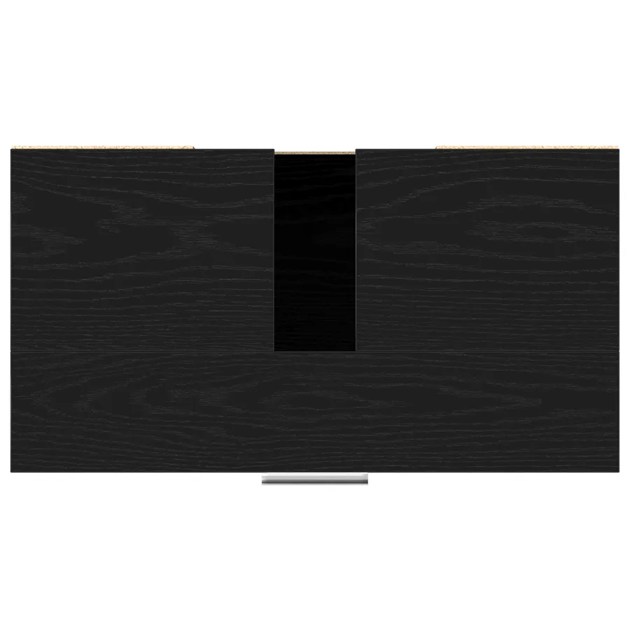 Cabinet de salle de bain avec porte Chêne noir 60 x 32 x 54 cm - 9
