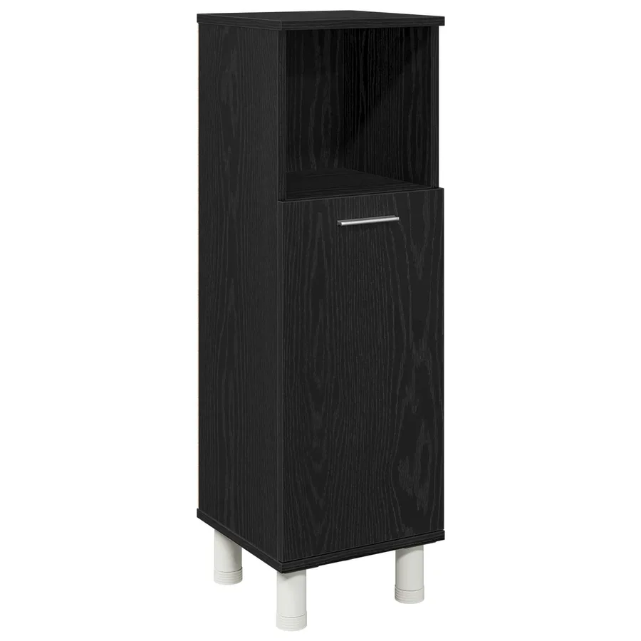 Ensemble de mobilier de salle de bain avec étagère 4 pcs Noir - 7