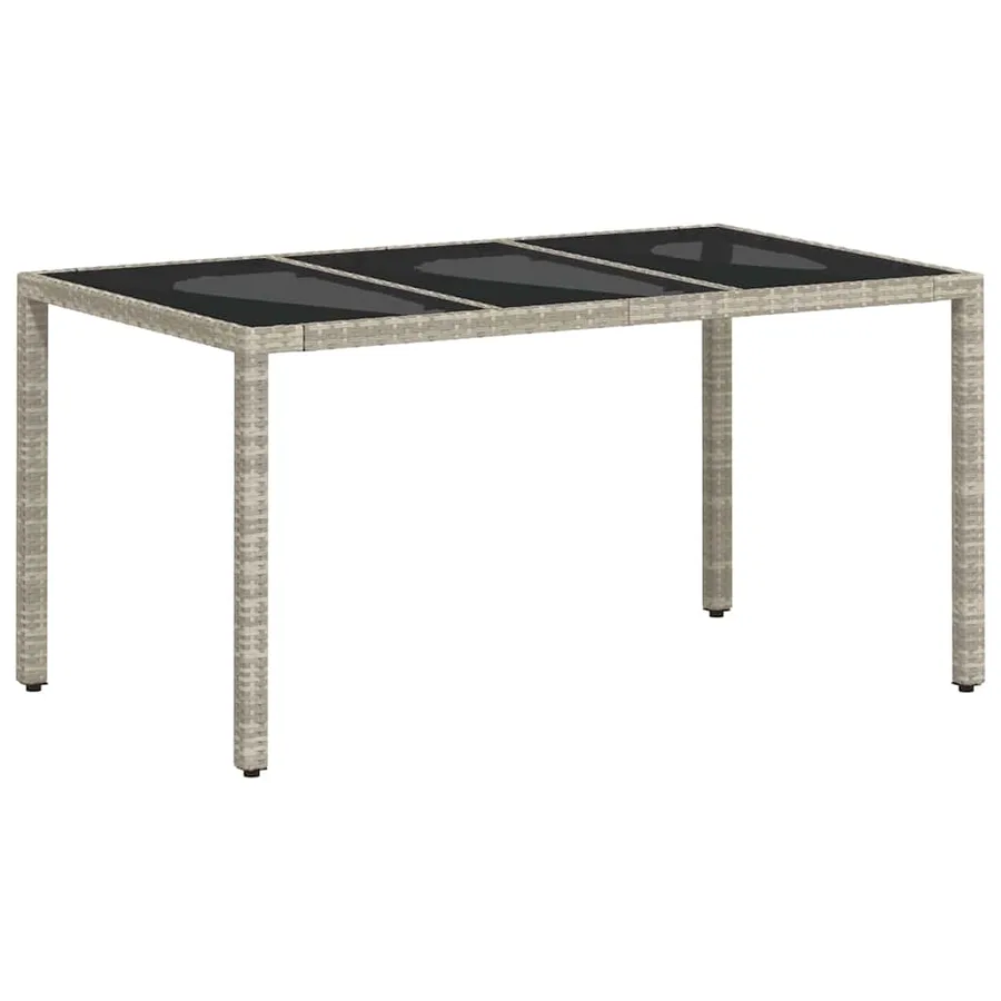Ensemble de salle à manger pour jardin 5 pcs Gris clair - 5