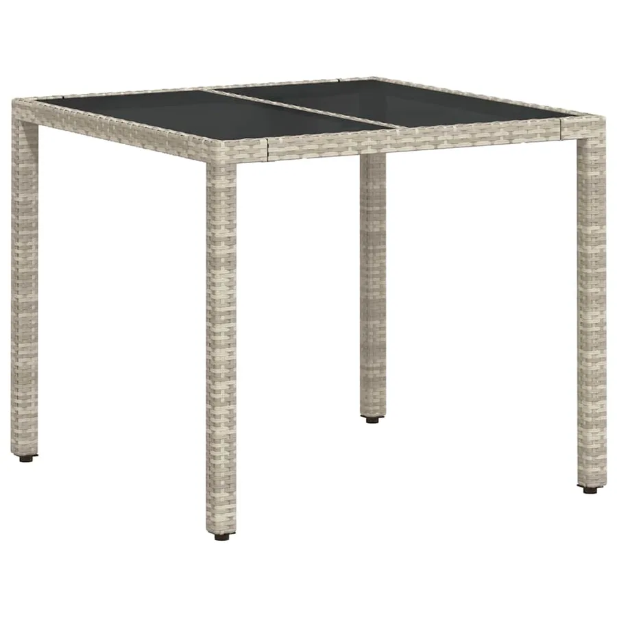 Ensemble de salle à manger pour jardin 3 pcs Gris clair - 5