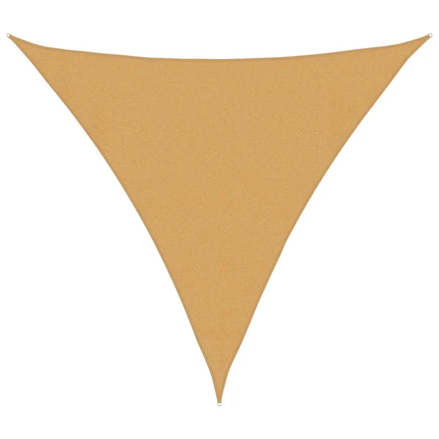 Voile d'ombrage 160 g/m² triangulaire sable 3,6x3,6x3,6 m PEHD - 2