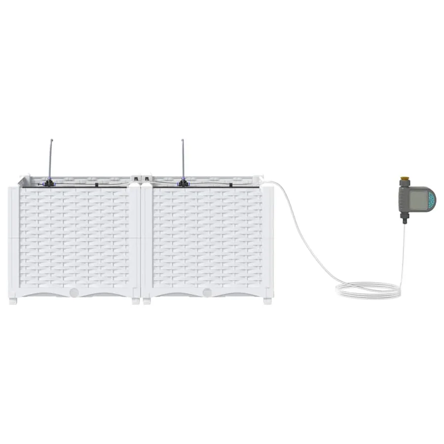 Cache-pot de jardin 2 pc Blanc 80 x 40 x 37,5 cm PP - 6