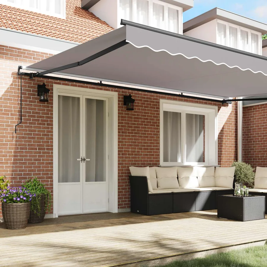 Auvent rétractable Gris clair 500 × 300 cm - 3