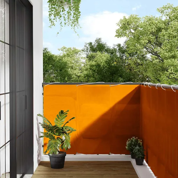 Paravent de balcon orange 120 x 800 cm 100 % polyester Oxford