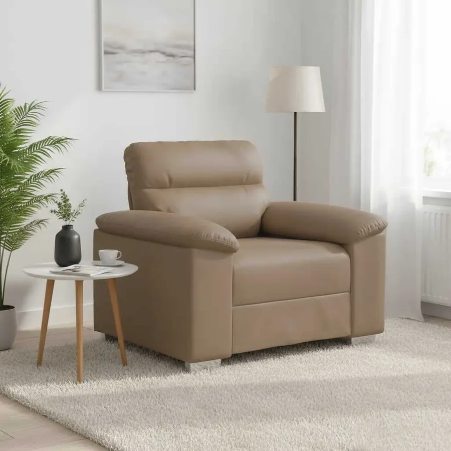 Fauteuil cappuccino 100x81x84 cm similicuir