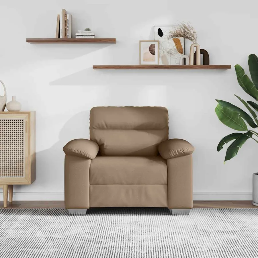 Fauteuil cappuccino 100x81x84 cm similicuir - 3