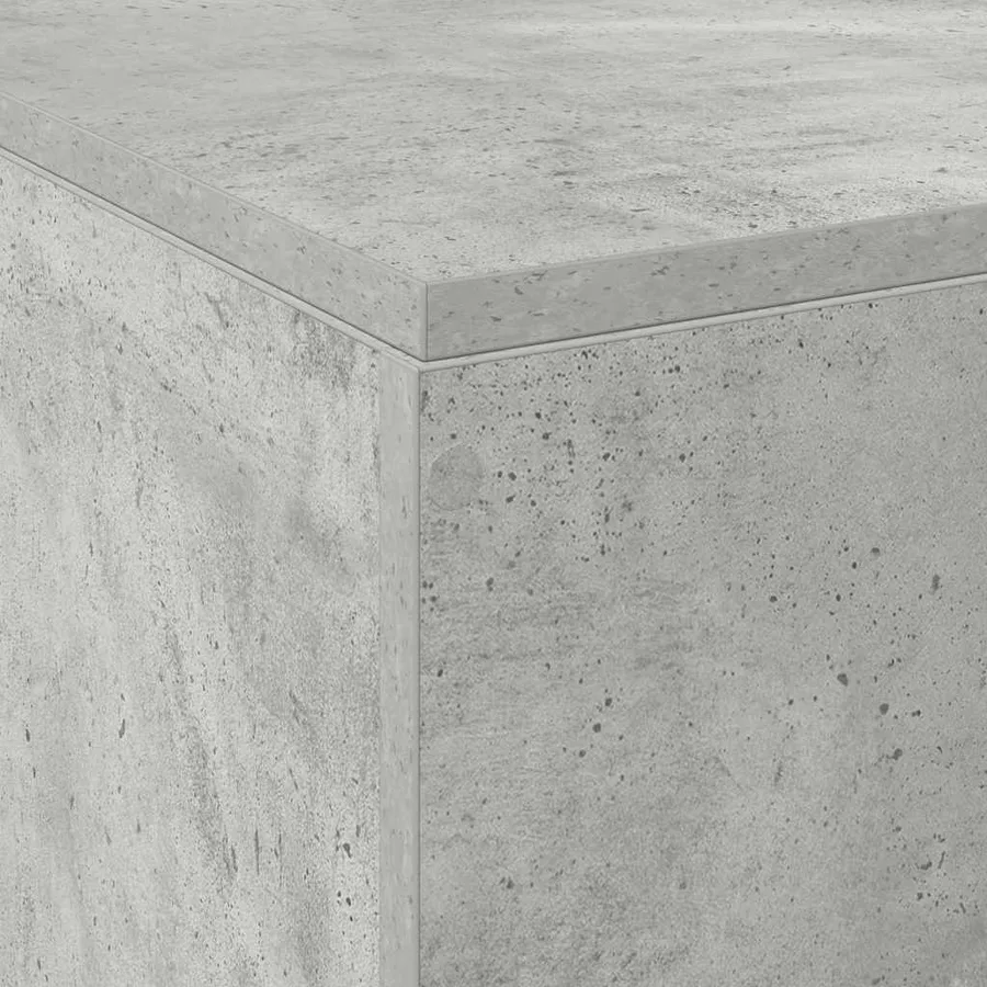 Cadre de lit avec rangement Gris béton 200 x 200 cm - 12