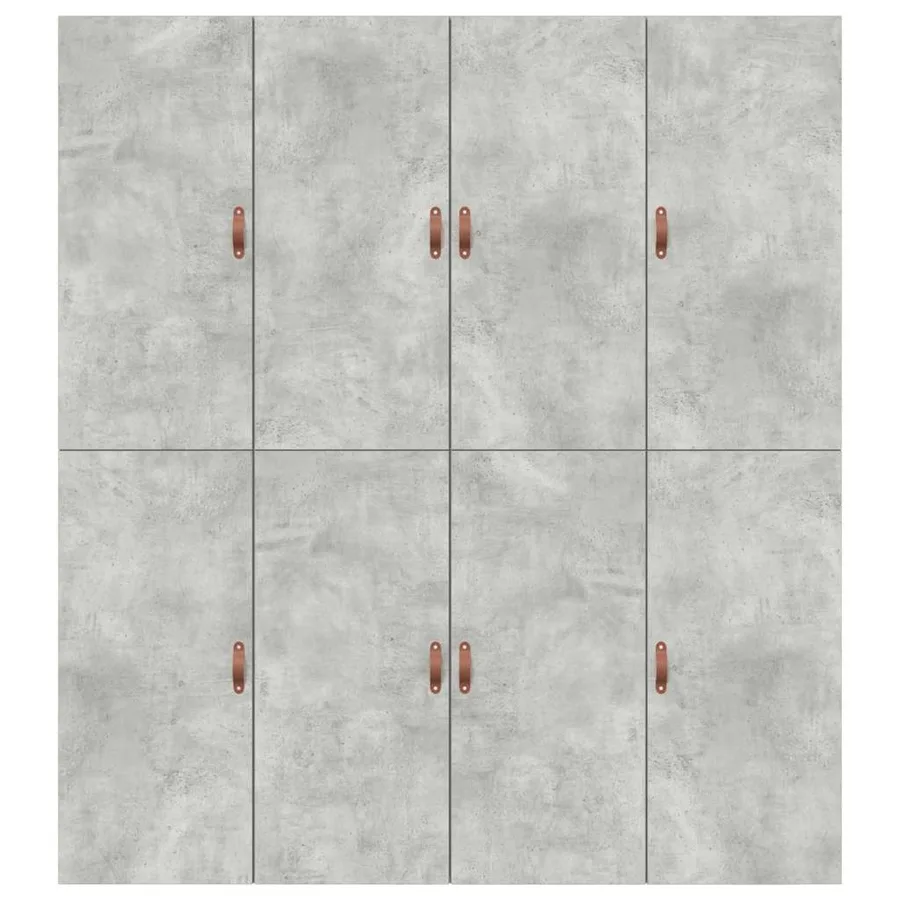 Cadre de lit avec rangement Gris béton 200 x 200 cm - 9
