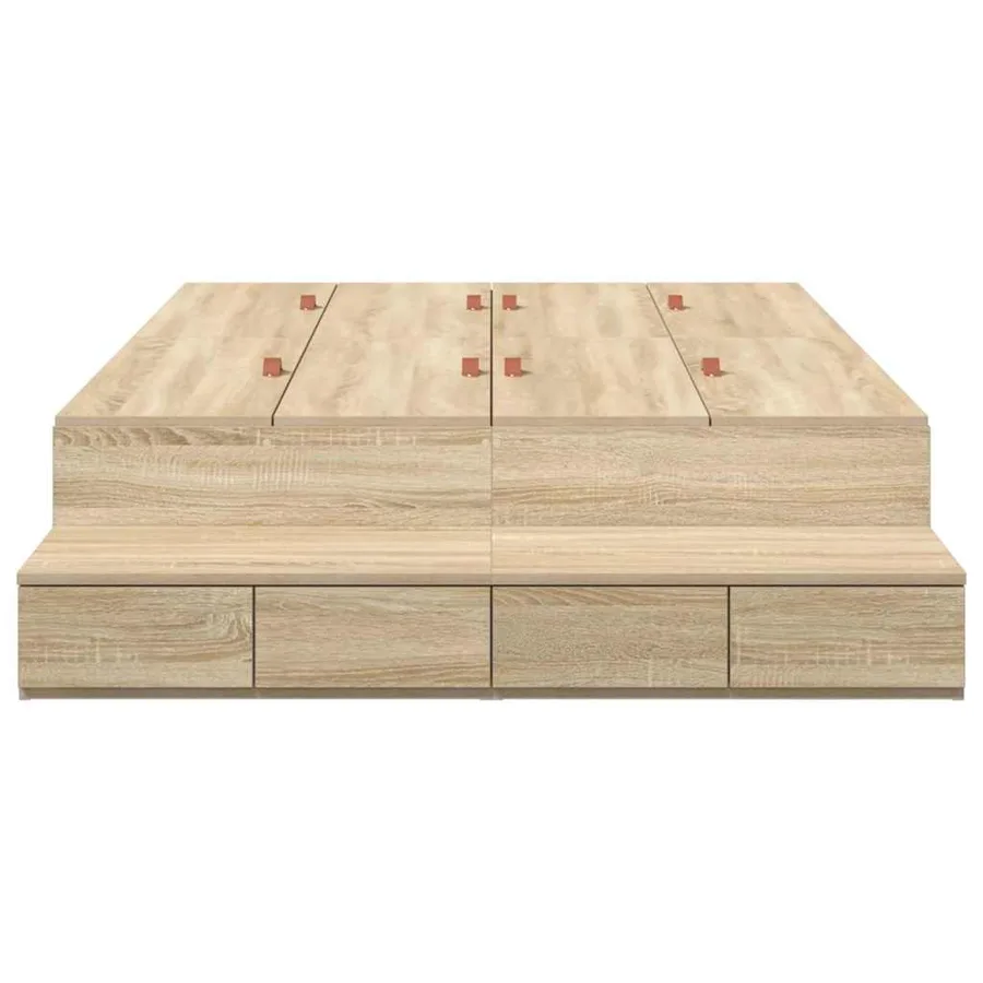Cadre de lit avec rangement avec tiroir Chêne Sonoma 120 cm - 6