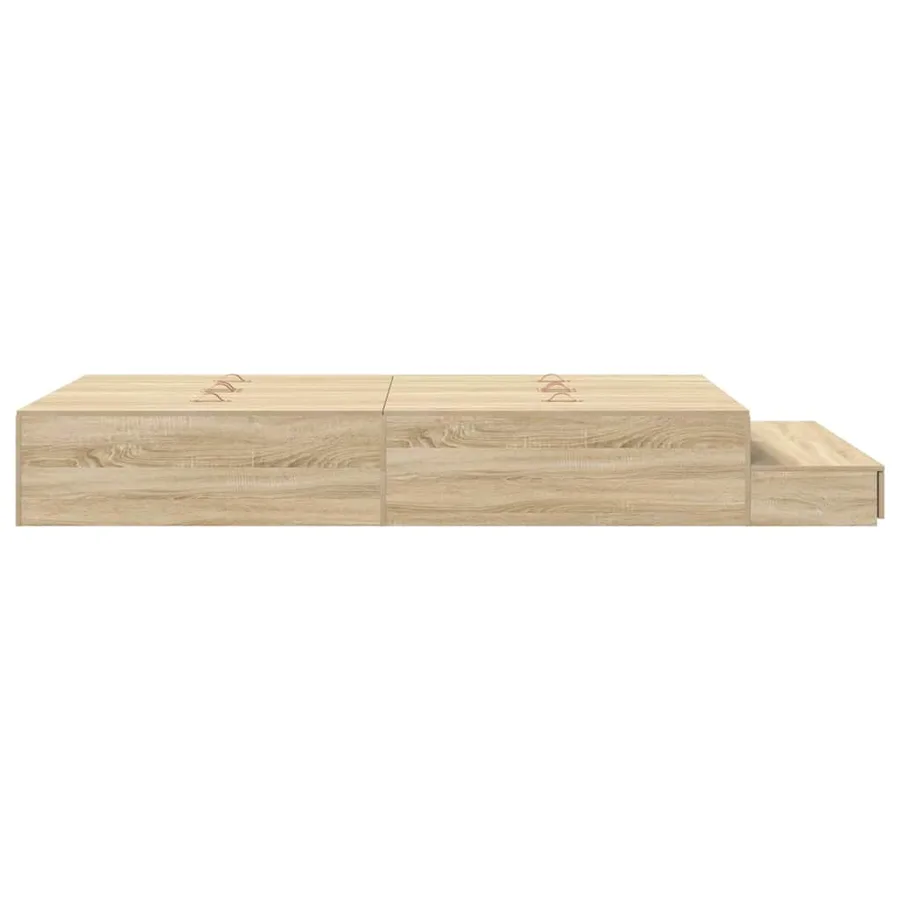 Cadre de lit avec rangement avec tiroir Chêne Sonoma 120 cm - 7