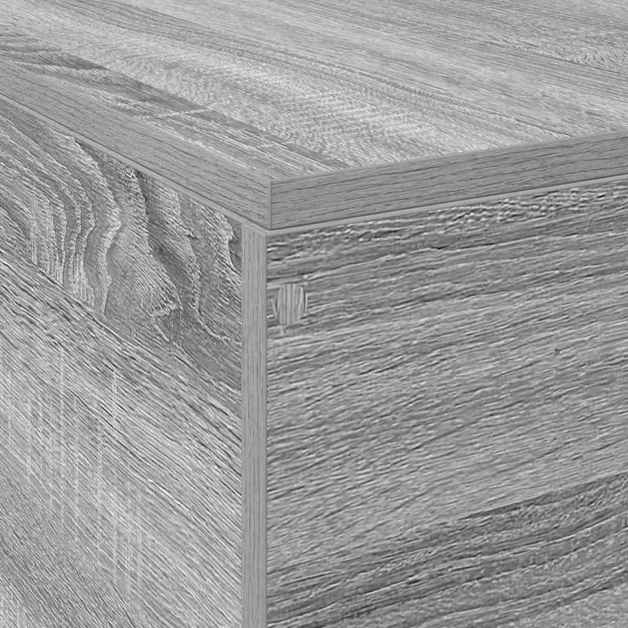 Cadre de lit avec rangement Gris Sonoma 200 x 200 cm - 12