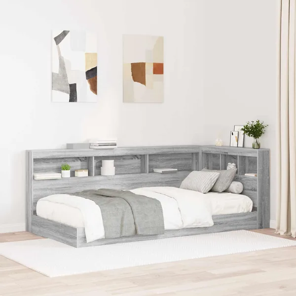 Tête de lit de rangement Gris Sonoma 100 cm Bois d'ingénierie