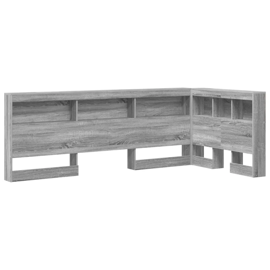 Tête de lit de rangement Gris Sonoma 100 cm Bois d'ingénierie - 2