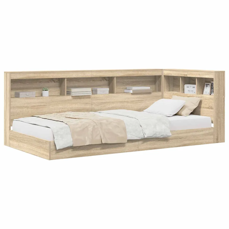 Lit Bibliothèque Chêne sonoma 100 x 200 cm Bois d'ingénierie - 2