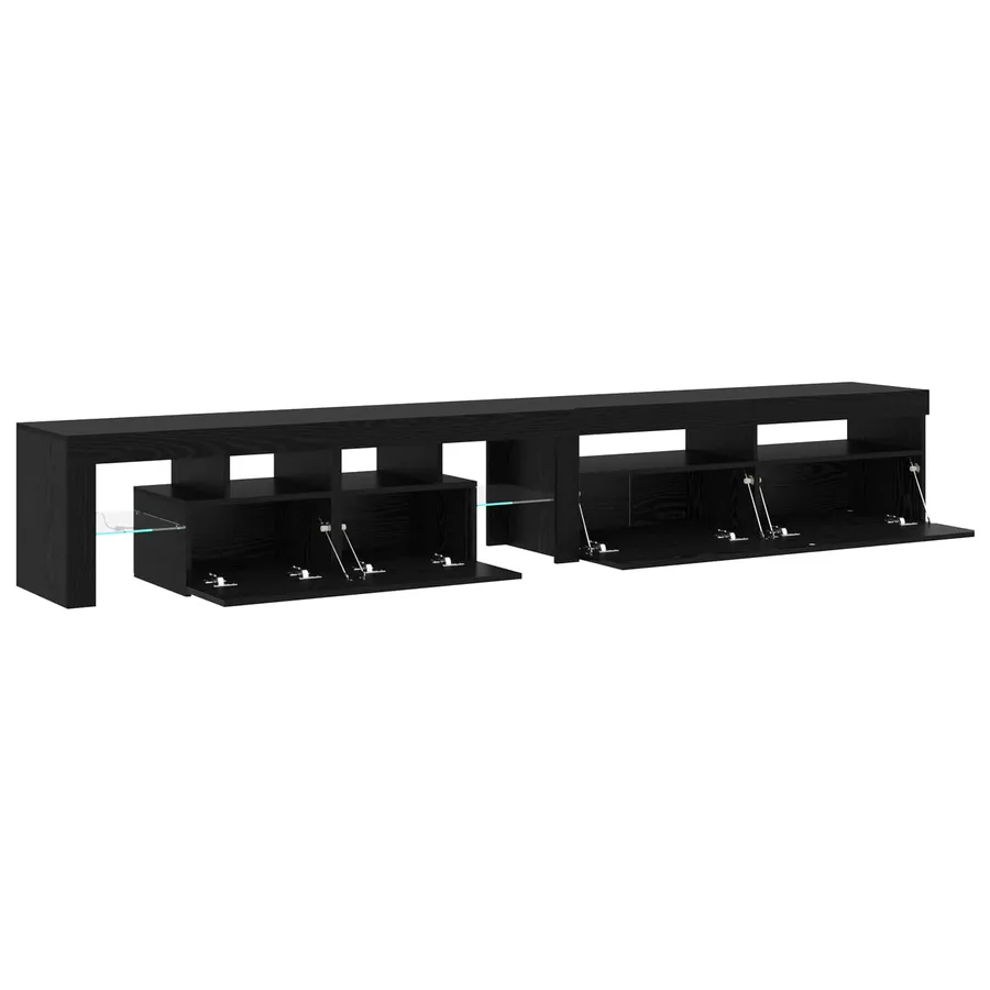 Meuble TV 2 pcs Chêne noir 260 x 37 x 40 cm Bois d'ingénierie - 6