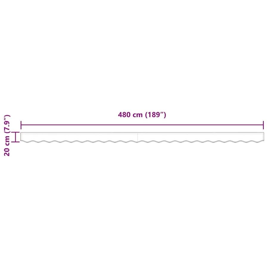 Remplacement de lambrequin Blanc 480 x 20 cm Polyester - 8