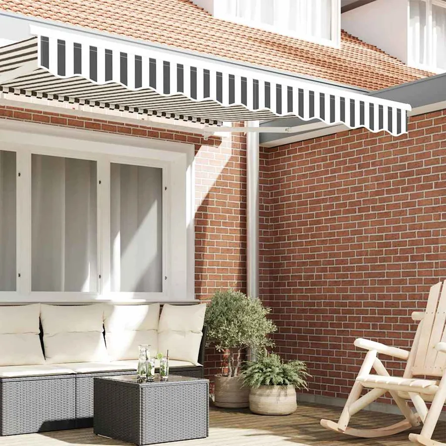 Remplacement de lambrequin Anthracite et blanc 2,5 m Polyester - 3