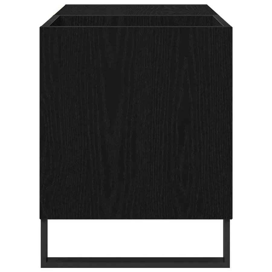 Meuble à vinyles Chêne noir 85 x 38 x 48 cm Bois d'ingénierie - 6