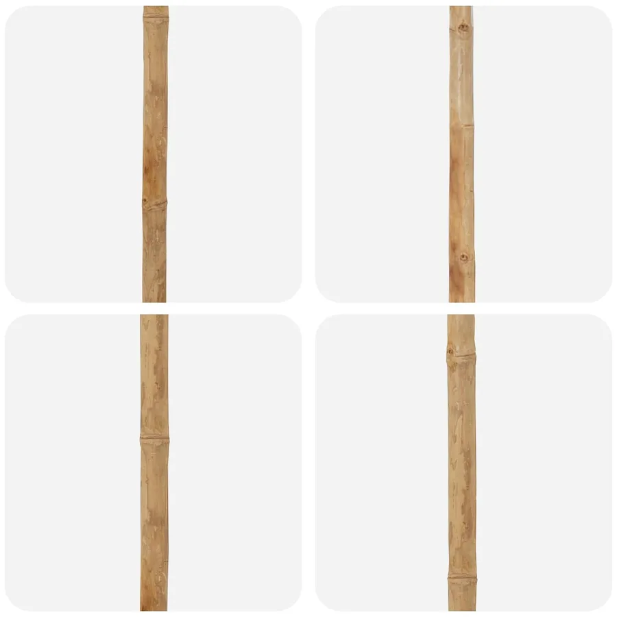 Parasol de jardin Blanc crème Ø 150 x 210 cm Bambou - 5