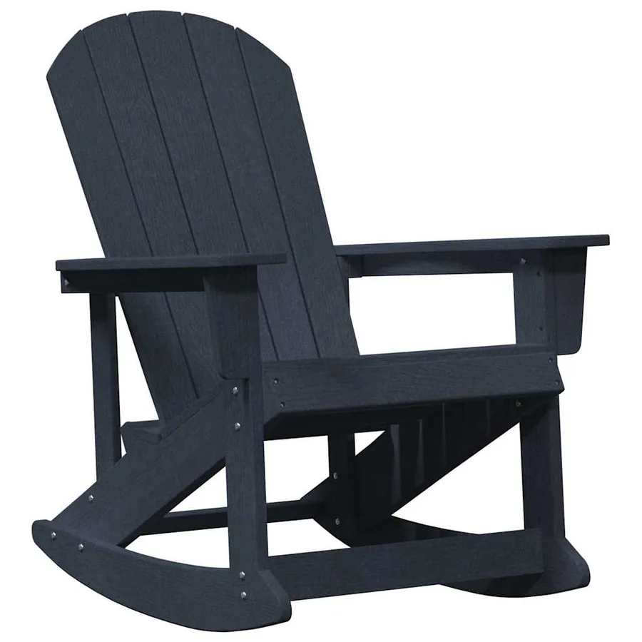 Ensemble de salon de jardin 3 pcs Bleu marine HDPE - 5