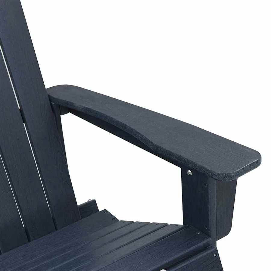 Ensemble de salon de jardin 3 pcs Bleu marine HDPE - 7