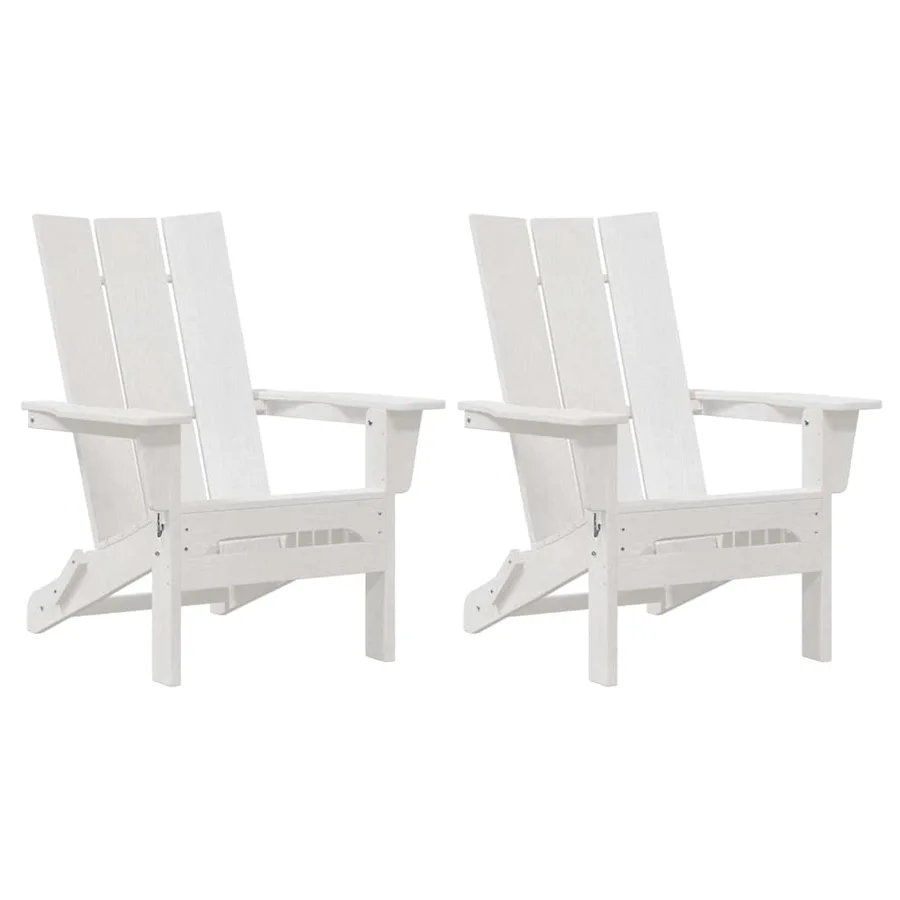 Chaise de jardin 2 pcs Blanc 80.5 x 74.5 x 92 cm Polyéthylène - 2