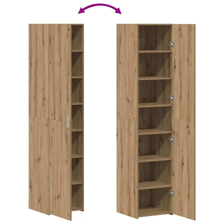 Haut Armoire Chêne artisanal 40 x 42,5 x 185 cm - 12