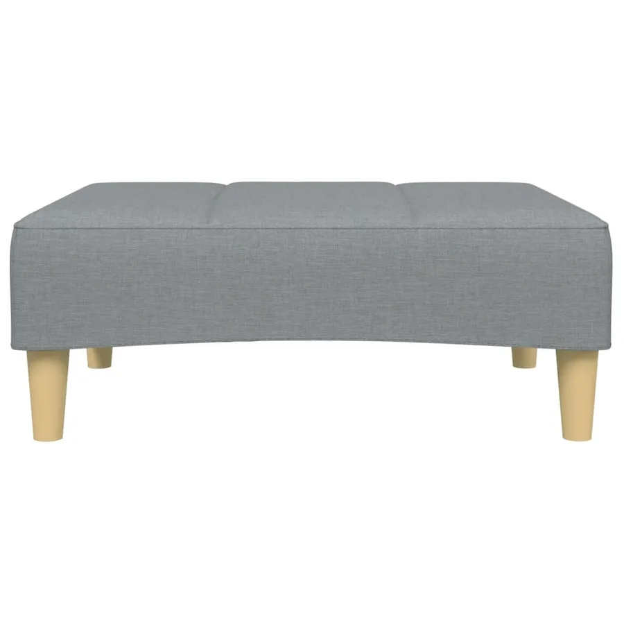 Repose-pied gris clair 77x55x31 cm tissu - 4