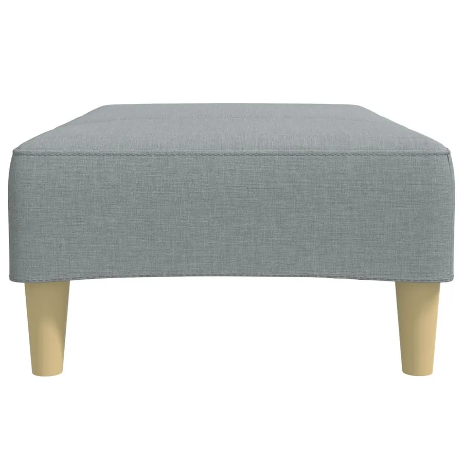 Repose-pied gris clair 77x55x31 cm tissu - 5