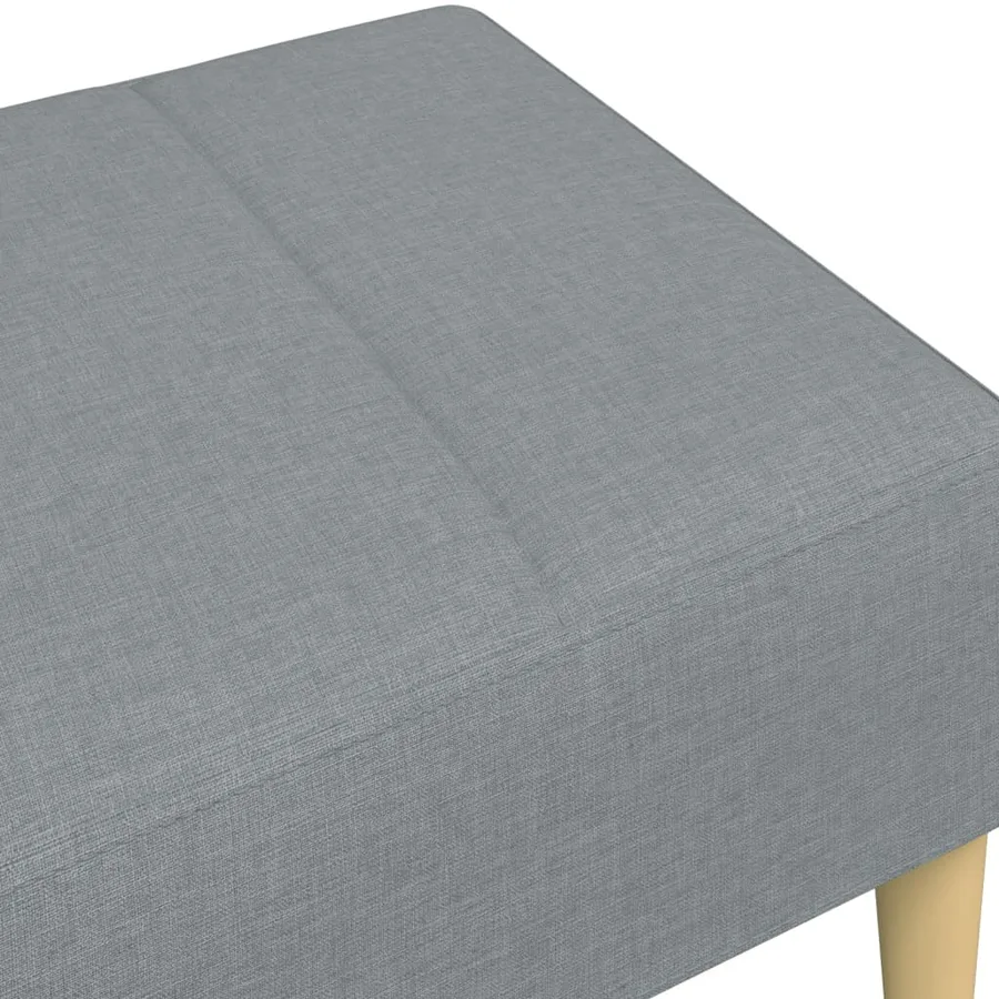 Repose-pied gris clair 77x55x31 cm tissu - 6
