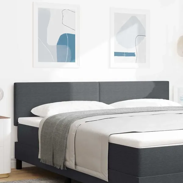 Tête de lit LED Gris foncé 180 cm Tissu en velours côtelé