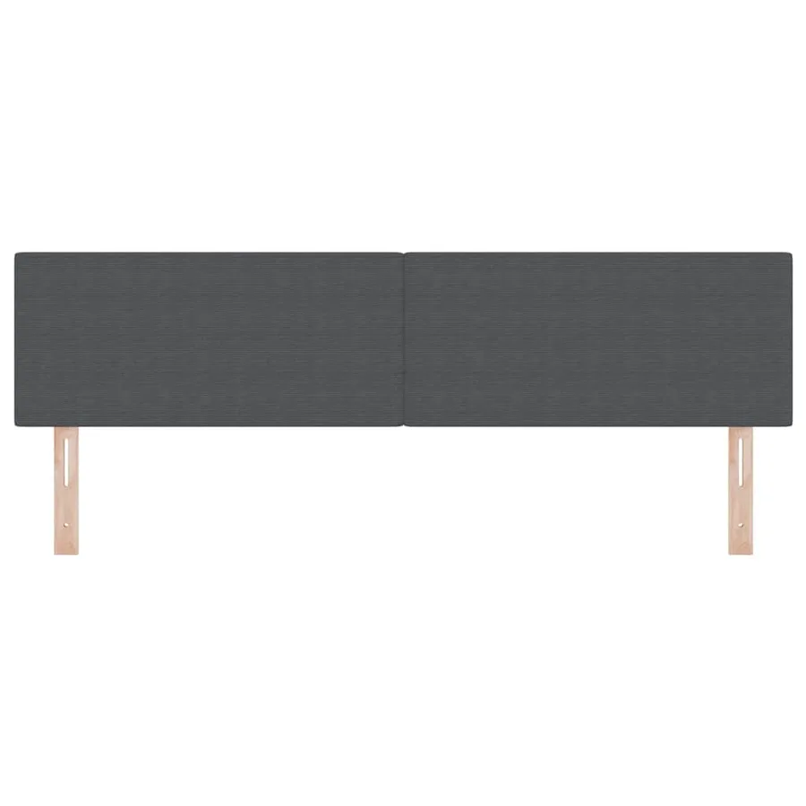 Tête de lit LED Gris foncé 180 cm Tissu en velours côtelé - 5