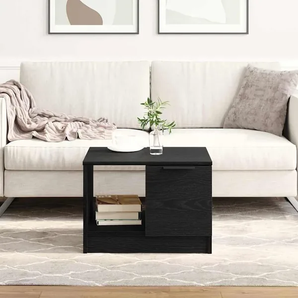 Table basse Chêne noir 50 x 50 x 36 cm Bois d'ingénierie