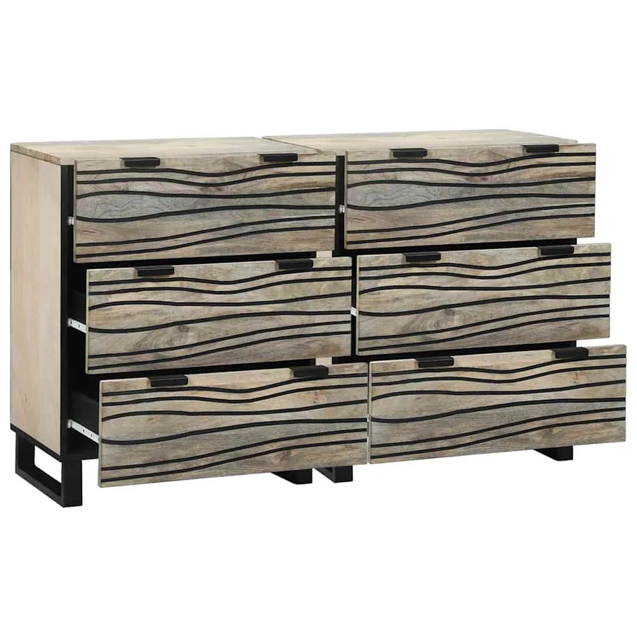 Ensemble de buffet 2 pcs Blanc 120 x 33,5 x 75 cm - 2