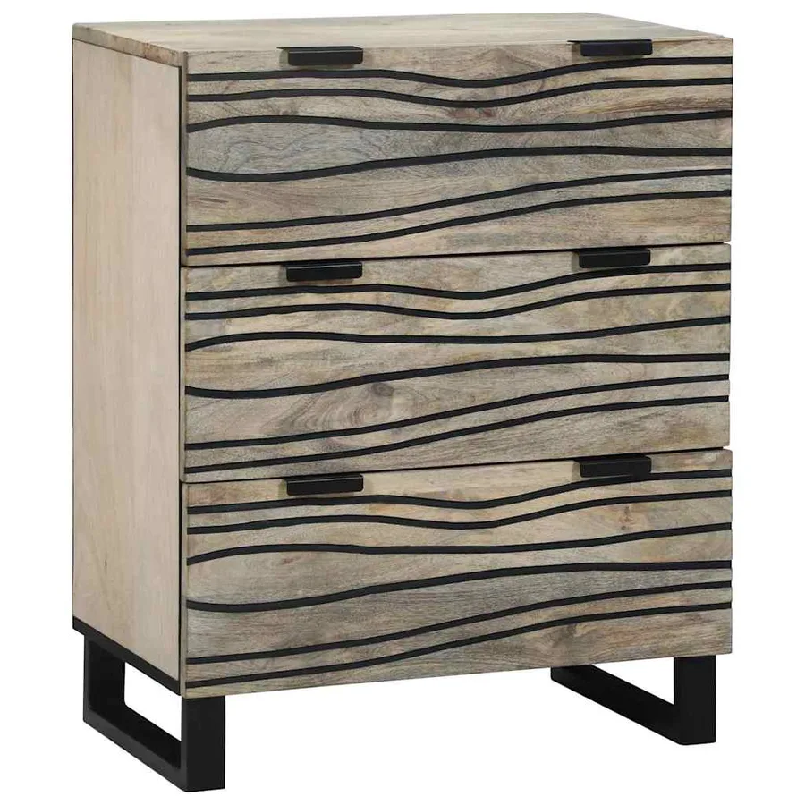 Ensemble de buffet 2 pcs Blanc 120 x 33,5 x 75 cm - 3
