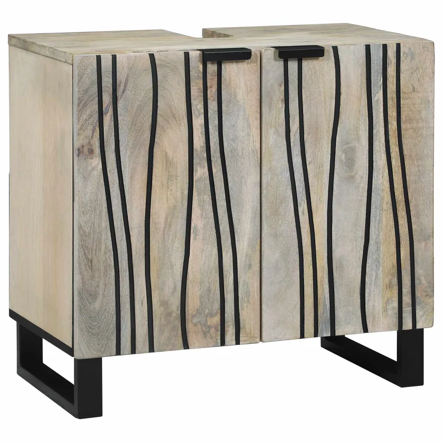 Meuble de Lavabo de Salle de Bain Blanc 62 x 33 x 58 cm