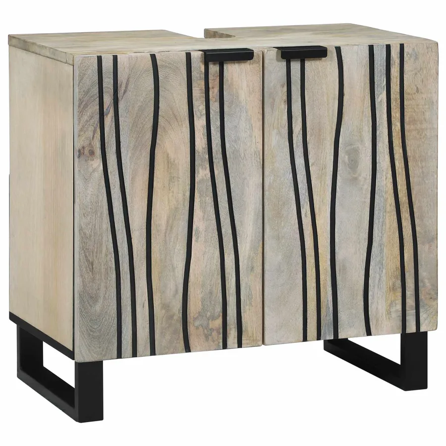 Meuble de Lavabo de Salle de Bain Blanc 62 x 33 x 58 cm - 2
