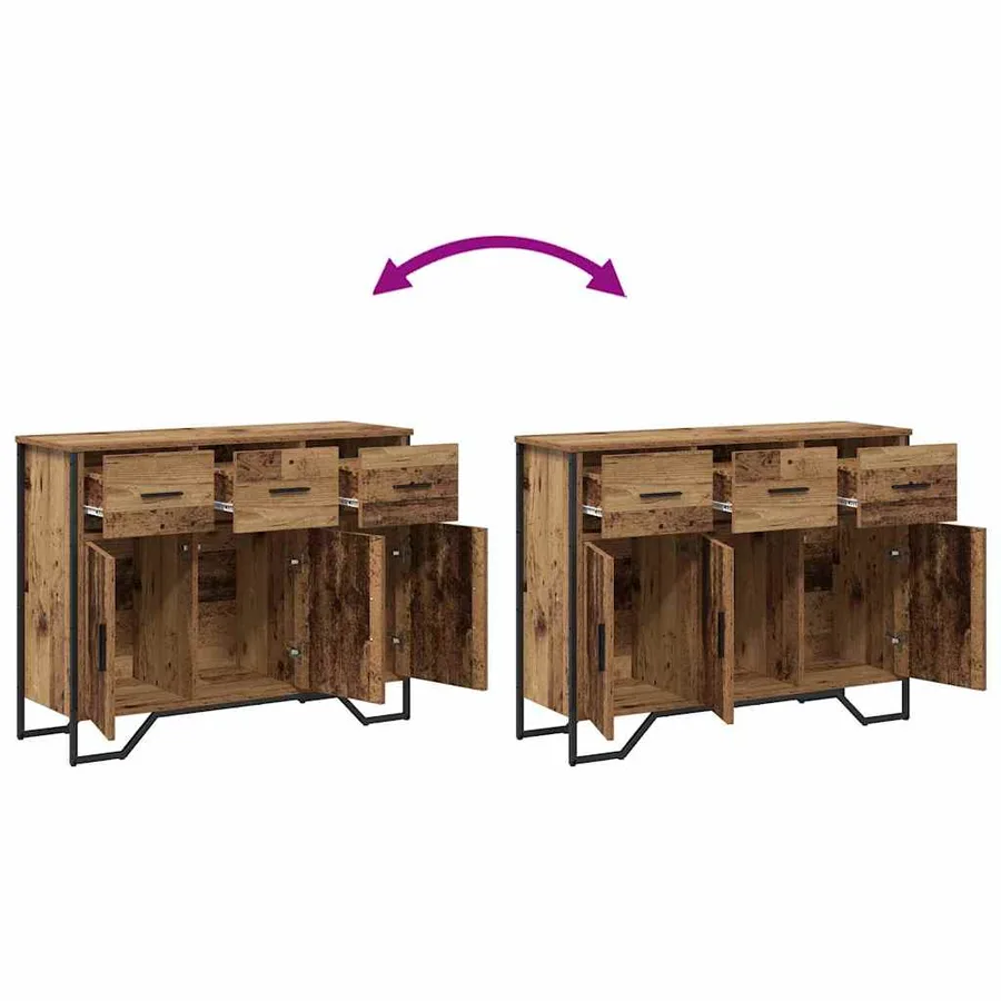 Buffet avec tiroir Bois ancien 97 x 32,5 x 74,5 cm - 10