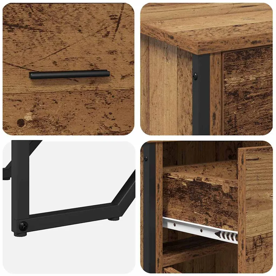 Buffet avec tiroir Bois ancien 97 x 32,5 x 74,5 cm - 9
