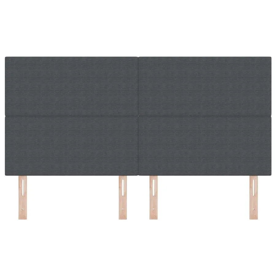Tête de lit Gris foncé 180 cm Tissu en velours côtelé - 4