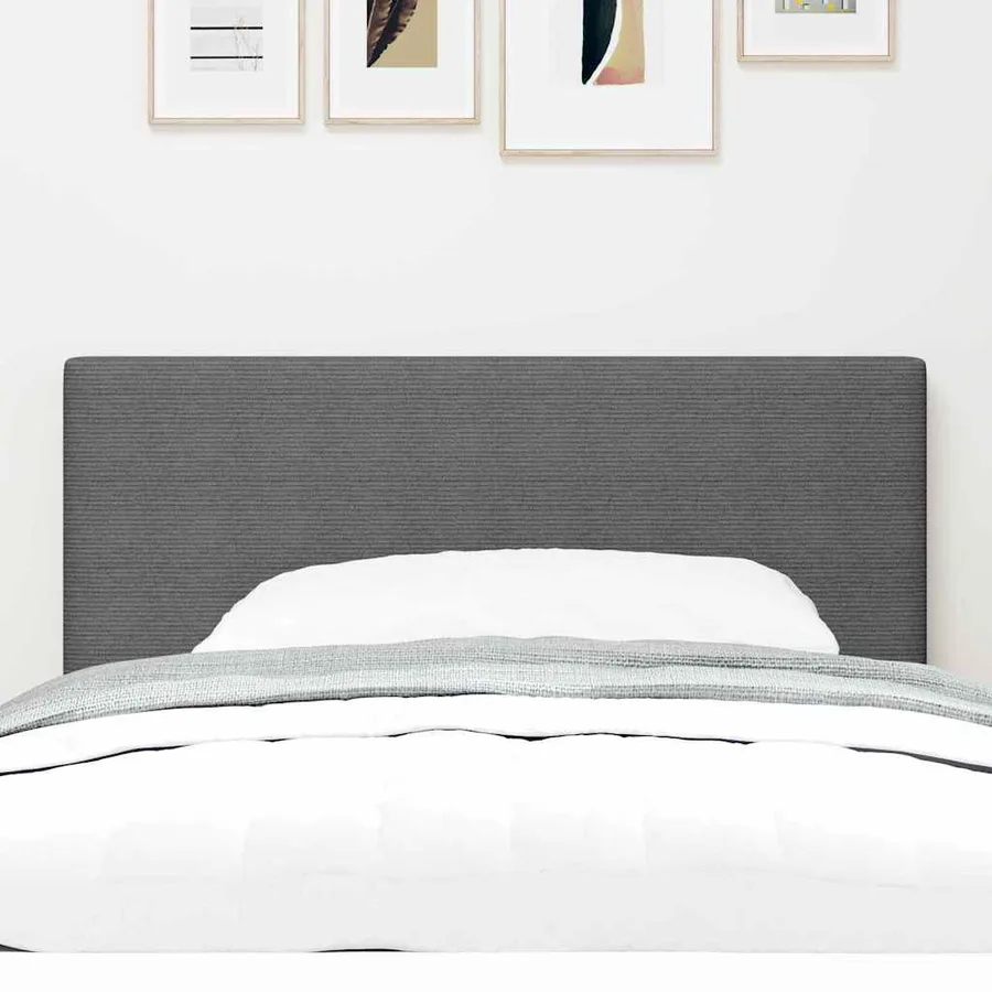 Tête de lit Gris clair 80 cm Tissu en velours côtelé - 3