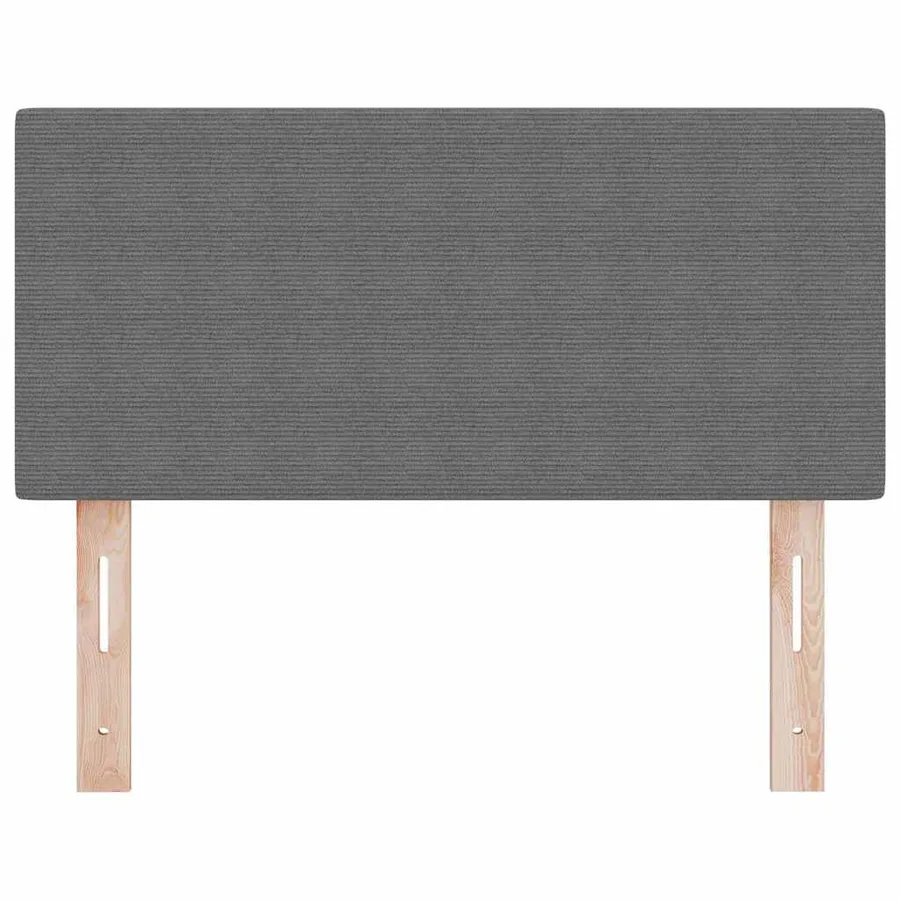 Tête de lit Gris clair 80 cm Tissu en velours côtelé - 4
