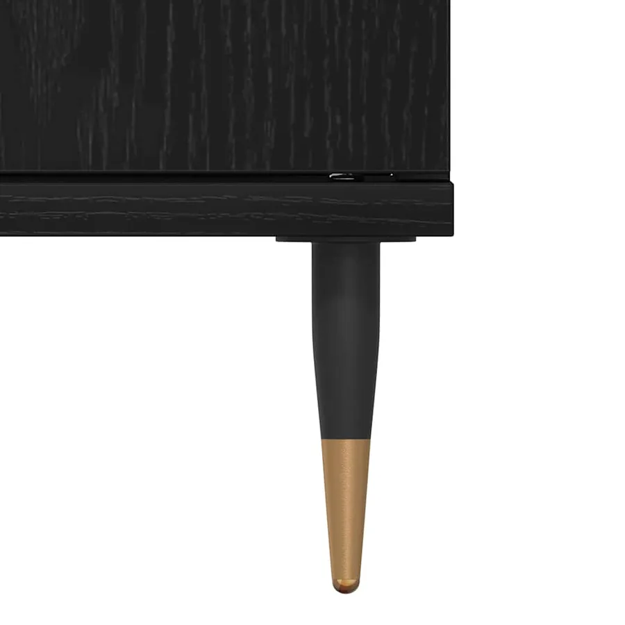 Meuble de Lavabo de Salle de Bain Chêne noir 80 x 33 x 60 cm - 12
